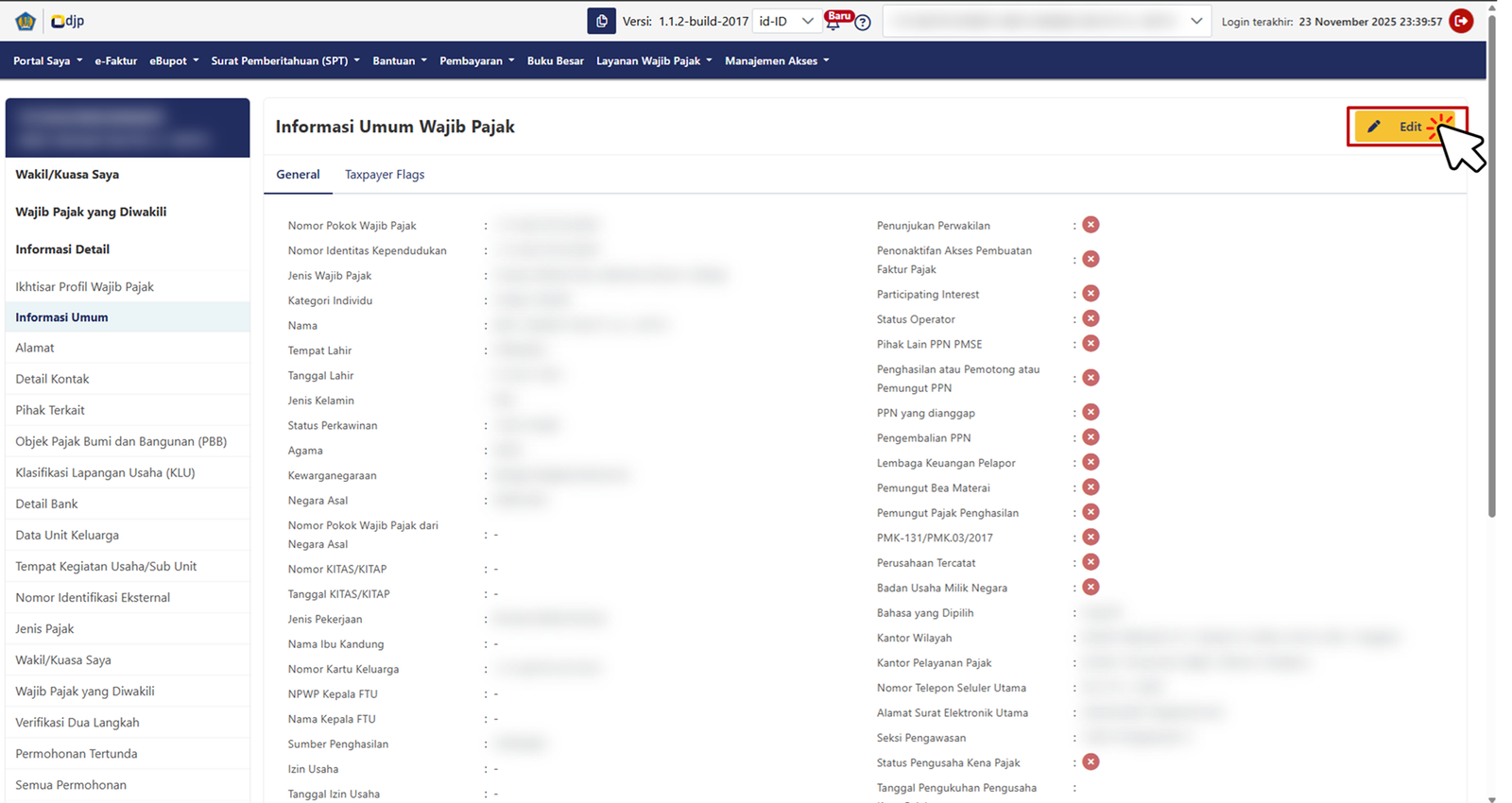 Klik Edit Informasi Umum
