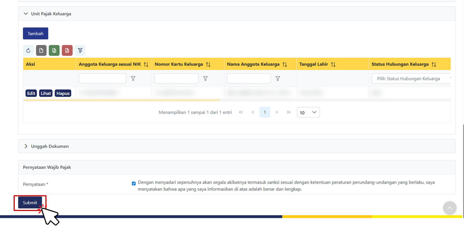 Submit Informasi Umum