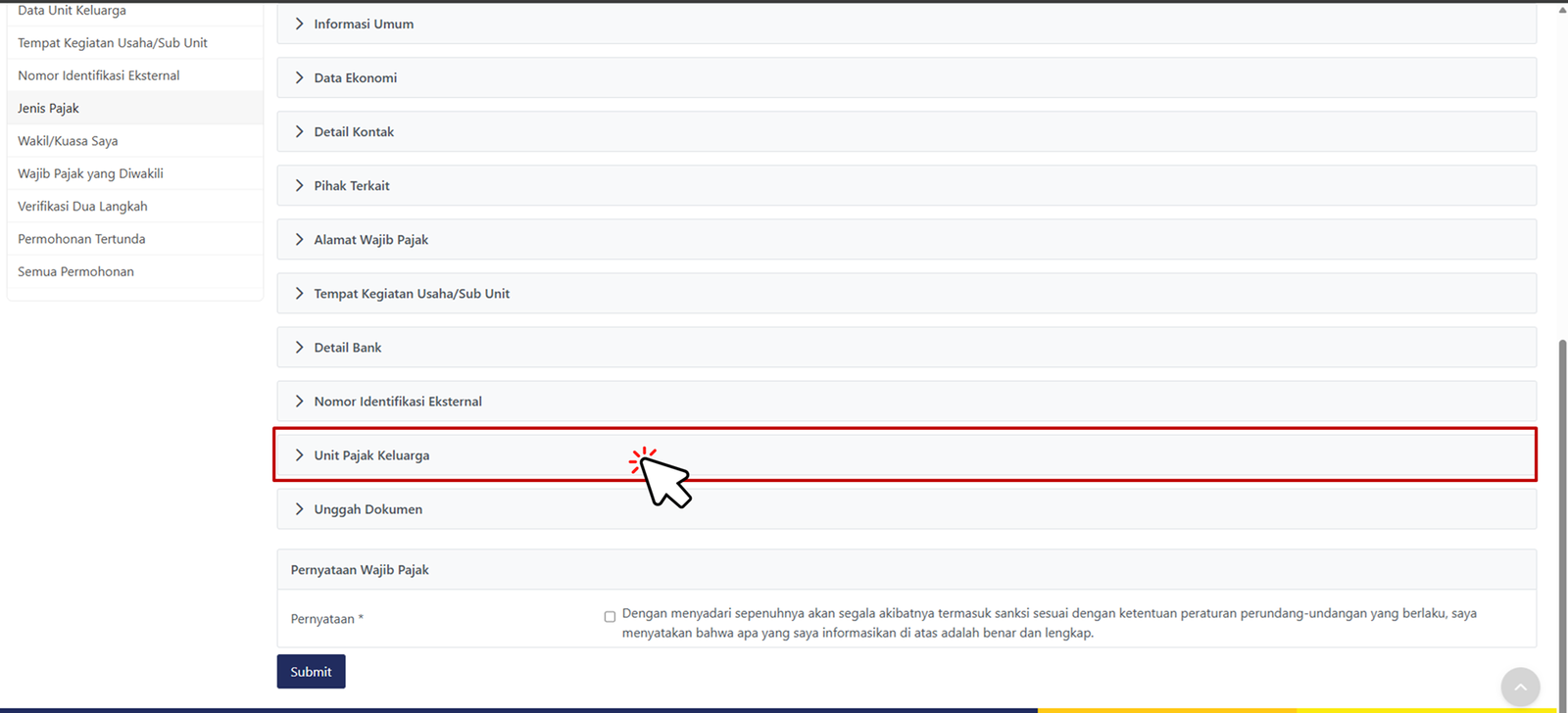 Klik Unit Pajak Keluarga